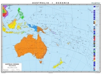 AUSTRALIA I OCEANIA polityczna / zdjęcia satelitarne 